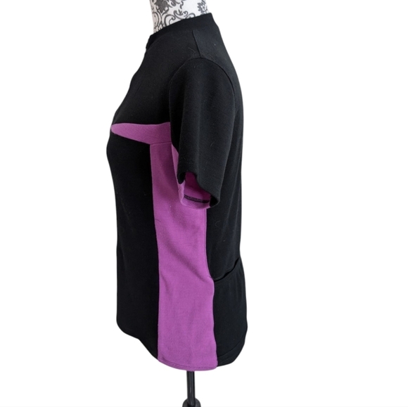 Ibex Giro Cycling Jersey Merino Wool Black Purple Short Sleeves Women's Large - Picture 4 of 10